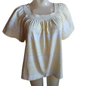 Women's Small Vintage Single Stitch T-shirt Square Neck Butterfly Sleeve Boho
